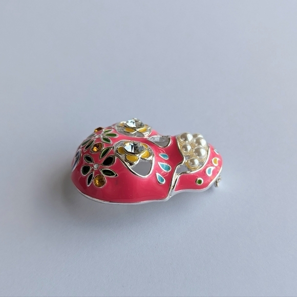 Napier Sugar Skull Día de los Muertos Calavera Day of the Dead Enamel Floral Pin - Picture 3 of 8